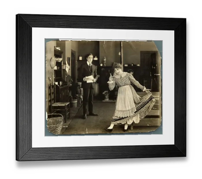 Framed Print : John B. O'Brien Directing Mary Pickford