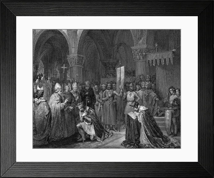 Framed Print : Louis VII Taking the Banner Framed Print : Louis VII Taking the Banner