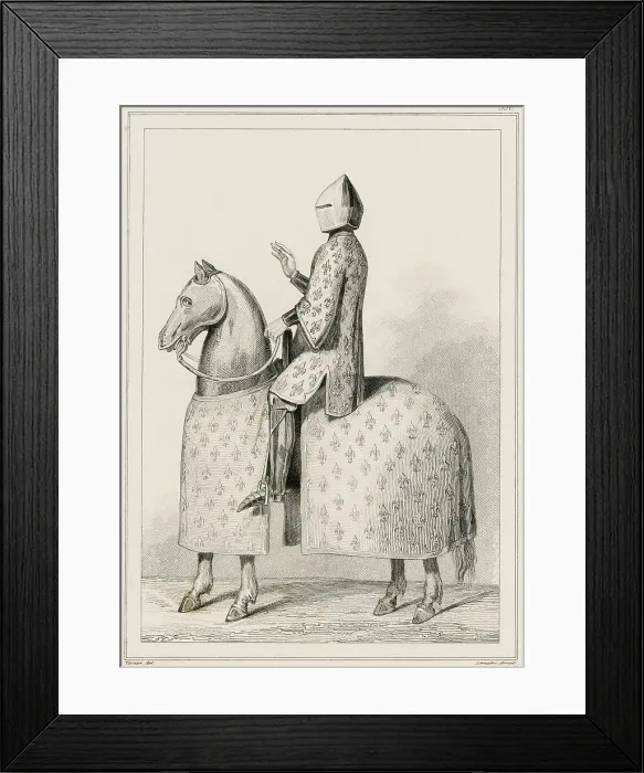 Framed Print : French Knight on Horse Framed Print : French Knight on Horse