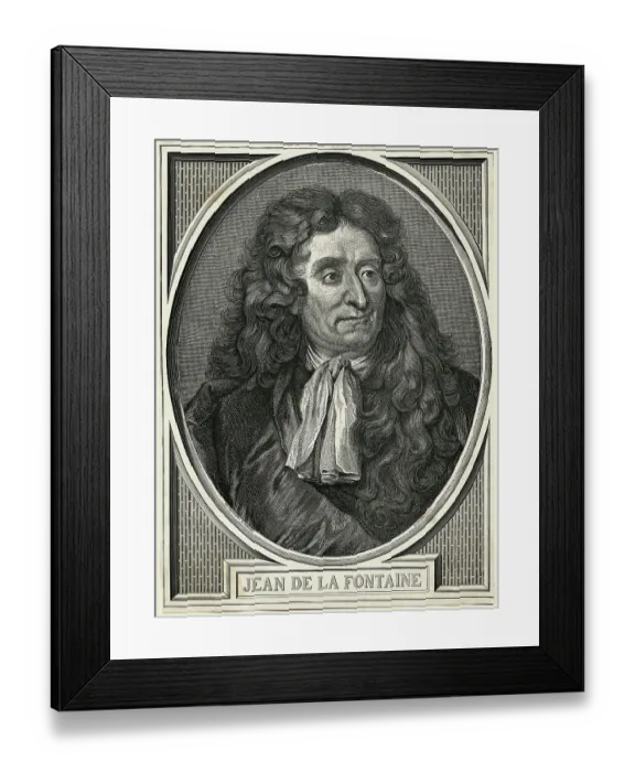 Framed Print : Jean de la Fontaine Engraving Framed Print : Jean de la Fontaine Engraving