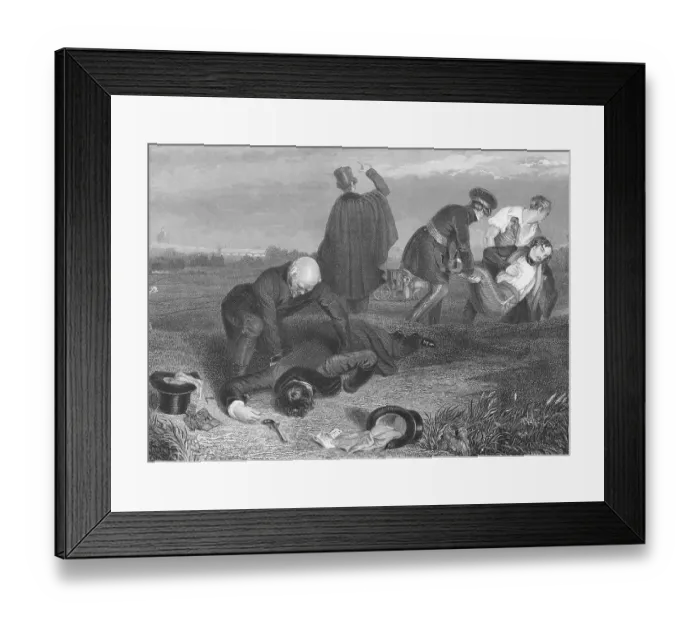Framed Print : Aftermath of Pistol Duel Framed Print : Aftermath of Pistol Duel