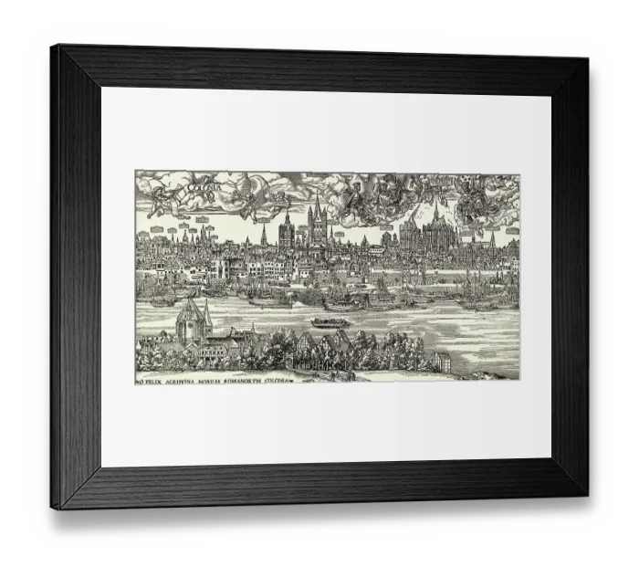 Framed Print : Depiction of Roman Rulers over Cologne Framed Print : Depiction of Roman Rulers over Cologne