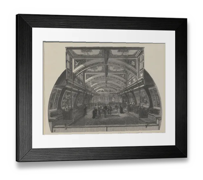 Framed Print : Patrons Lounging in Luxurious Room of Early Steamship Framed Print : Patrons Lounging in Luxurious Room of Early Steamship