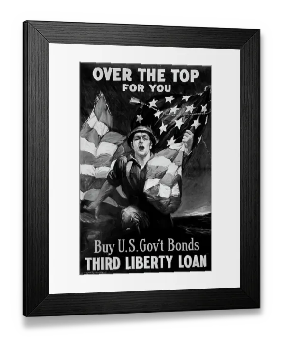 Framed Print : Over the Top for You Liberty Loan Poster by Sidney H. Reisenberg Framed Print : Over the Top for You Liberty Loan Poster by Sidney H. Reisenberg