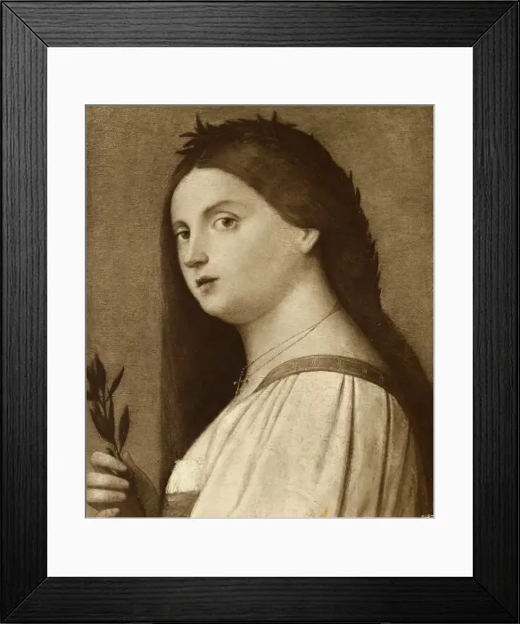 Framed Print : 14th Century Painting of Italian Woman Framed Print : 14th Century Painting of Italian Woman