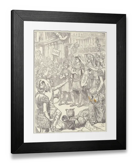 Framed Print : Romans Proclaiming Their Leader Framed Print : Romans Proclaiming Their Leader