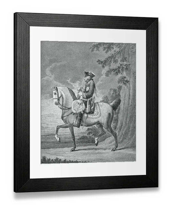 Framed Print : Frederick II Riding Horse Framed Print : Frederick II Riding Horse