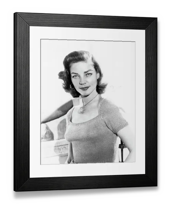 Framed Print : Portrait of Actress Lauren Bacall Framed Print : Portrait of Actress Lauren Bacall