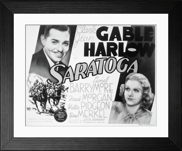 Framed Print : Movie Poster for Saratoga Framed Print : Movie Poster for Saratoga