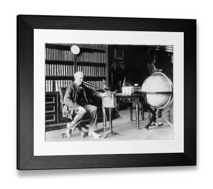 Framed Print : Thomas Edison Relaxing Framed Print : Thomas Edison Relaxing