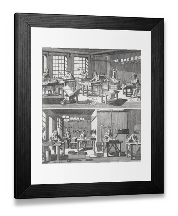 Framed Print : Workers Making Paper Framed Print : Workers Making Paper