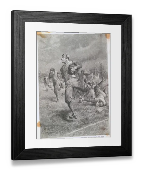 Framed Print : Player Running with Football Framed Print : Player Running with Football