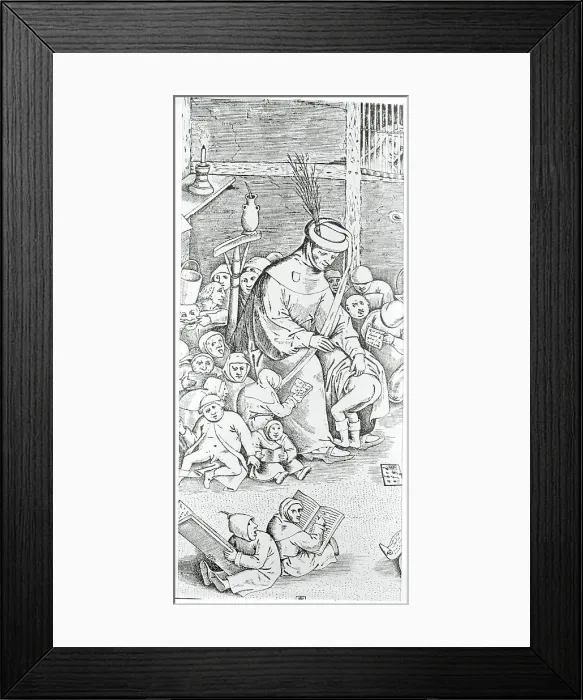 Framed Print : Schoolteacher Disciplining Student Framed Print : Schoolteacher Disciplining Student