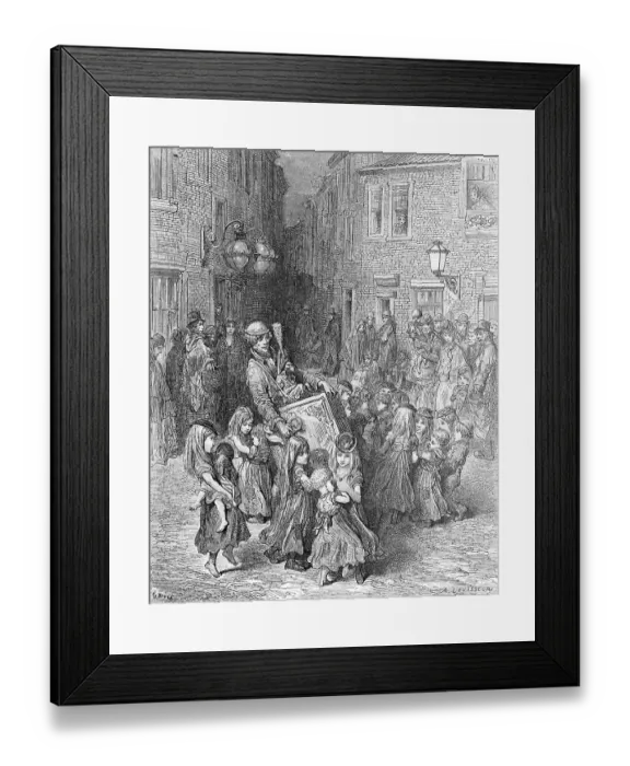 Framed Print : Confusion in Slums Caused by Industrial Revolution Framed Print : Confusion in Slums Caused by Industrial Revolution