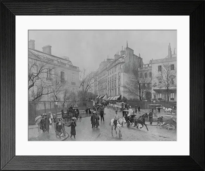 Framed Print : La Place St. Georges, Paris by Edmond-Georges Grandjean Framed Print : La Place St. Georges, Paris by Edmond-Georges Grandjean