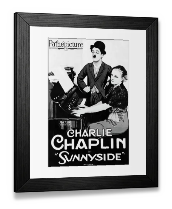 Framed Print : Charlie Chaplin in Film Poster Framed Print : Charlie Chaplin in Film Poster