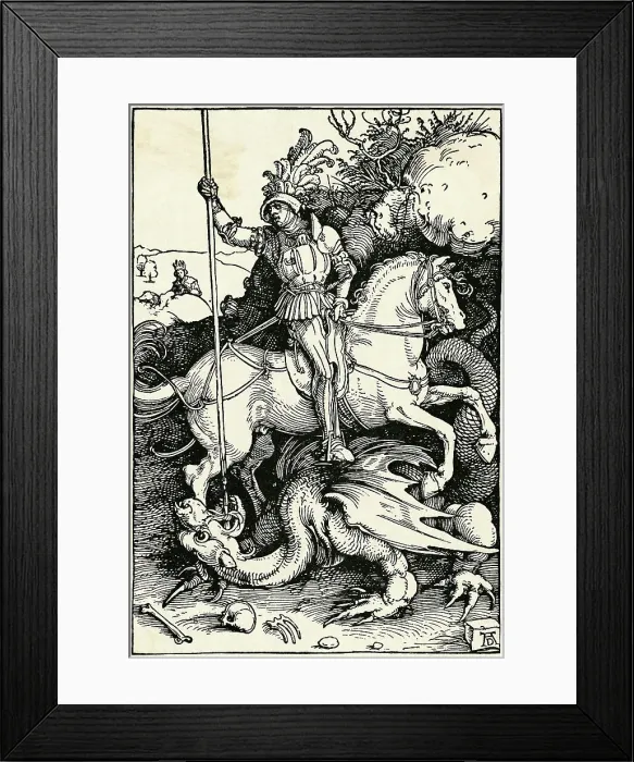 Framed Print : St. George and the Dragon by Albrecht Durer Framed Print : St. George and the Dragon by Albrecht Durer