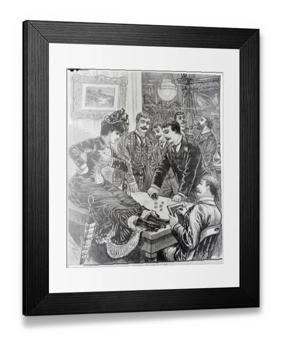 Framed Print : Men Rolling Dice