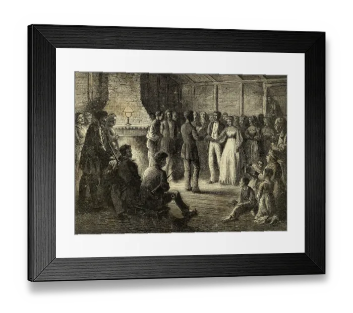Framed Print : Slave Marriage Ceremony Framed Print : Slave Marriage Ceremony