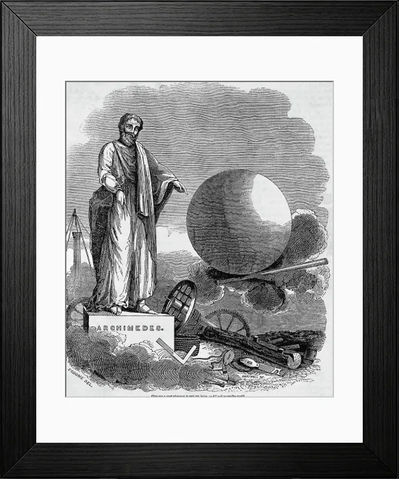 Framed Print : Archimedes Demonstrating Power of the Lever