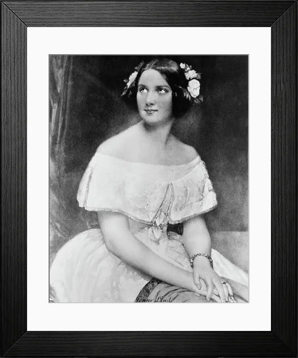 Framed Print : Jenny Lind in a Painted Portrait Framed Print : Jenny Lind in a Painted Portrait