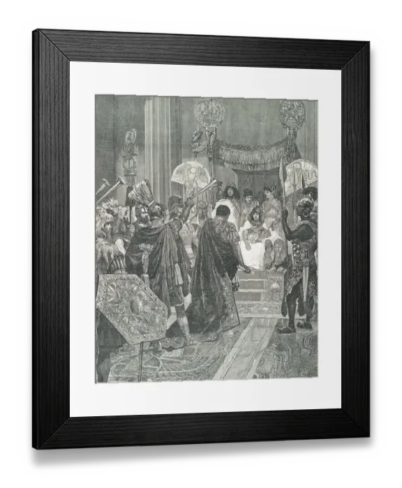 Framed Print : Roman Visitor at Cleopatra's Throne Framed Print : Roman Visitor at Cleopatra's Throne