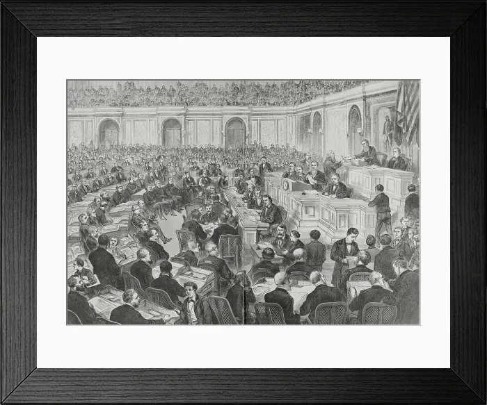 Framed Print : House of Representatives Joint Session over 1876 Election Framed Print : House of Representatives Joint Session over 1876 Election