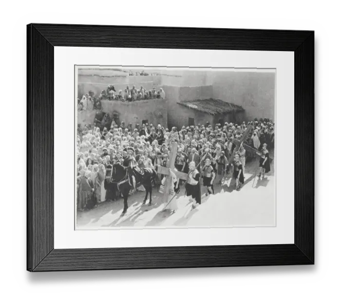 Framed Print : Crowd Scene from Religious Film Framed Print : Crowd Scene from Religious Film