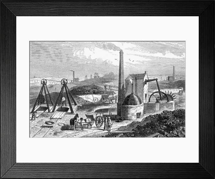 Framed Print : Victorian Coal Mining Operation Framed Print : Victorian Coal Mining Operation