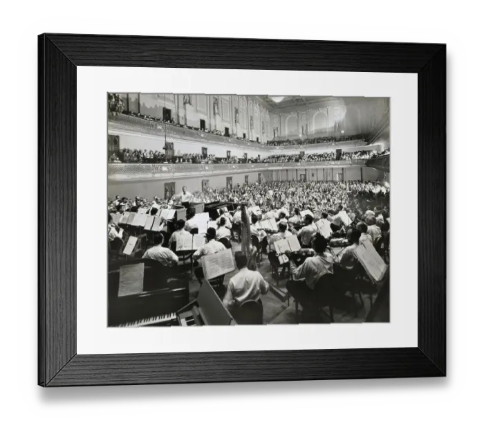 Framed Print : Arthur Fiedler Conducting Boston Pops Orchestra Framed Print : Arthur Fiedler Conducting Boston Pops Orchestra