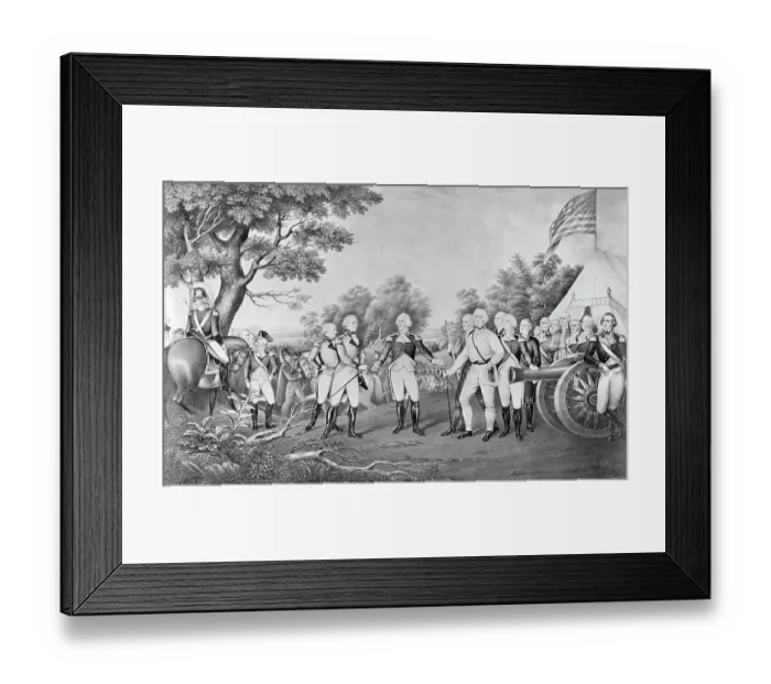 Framed Print : Lithograph of The Surrender of General Burgoyne by Currier and Ives