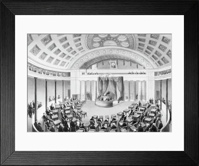 Framed Print : Drawing of United States Senate Chamber Framed Print : Drawing of United States Senate Chamber