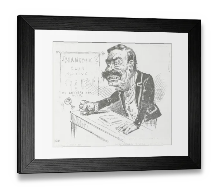 Framed Print : Grimacing Politician Making a Forceful Point While Speaking
