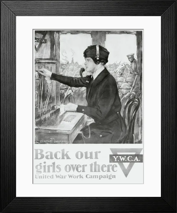 Framed Print : Back Our Girls Over There Poster by Clarence F. Underwood Framed Print : Back Our Girls Over There Poster by Clarence F. Underwood