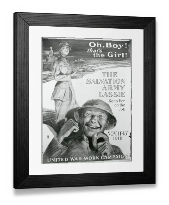 Framed Print : Salvation Army Girl on Poster Framed Print : Salvation Army Girl on Poster