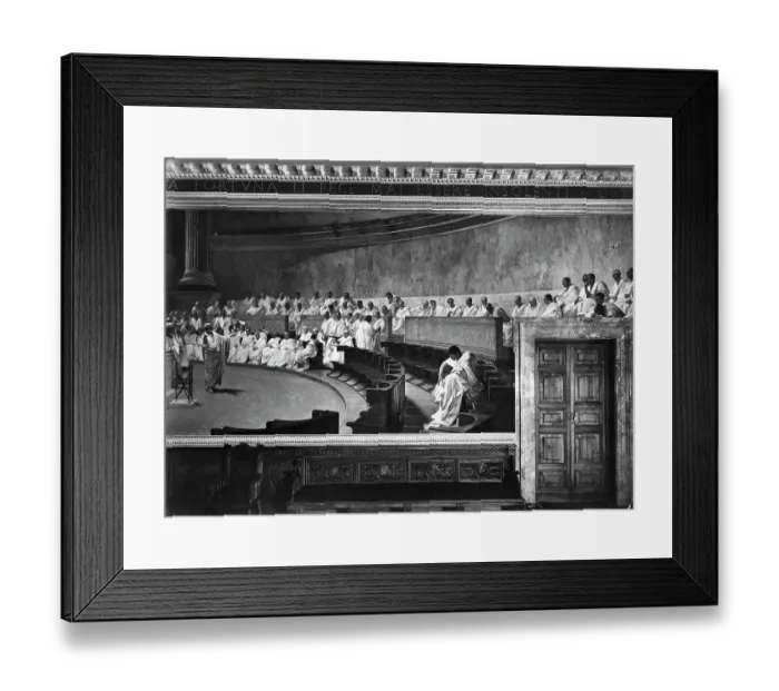 Framed Print : Early Roman Senate Mural Painting by Maccari Framed Print : Early Roman Senate Mural Painting by Maccari