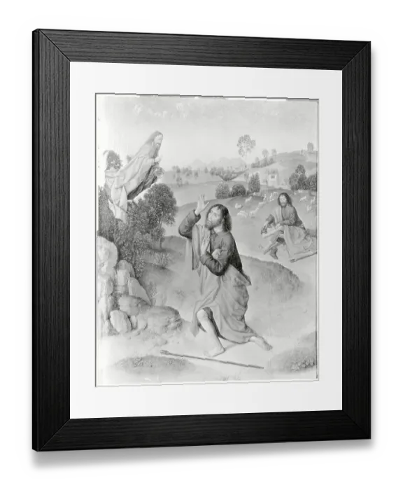 Framed Print : Painting Entitled Moses Before the Burning Bush Framed Print : Painting Entitled Moses Before the Burning Bush