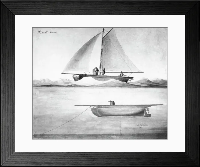 Framed Print : Painting of The Nautilus Submarine by Robert Fulton Framed Print : Painting of The Nautilus Submarine by Robert Fulton