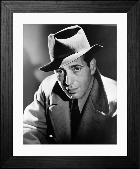 Framed Print : Humphrey Bogart in a Fedora
