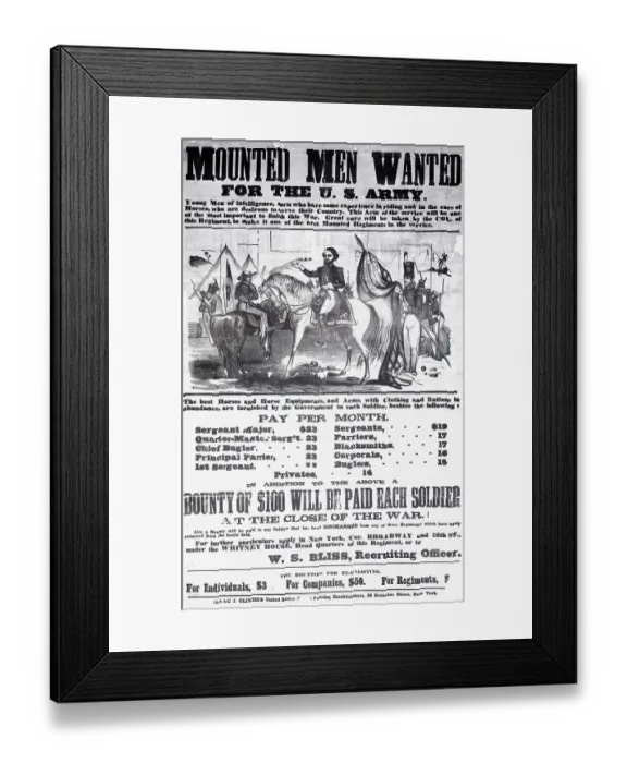 Framed Print : Spanish-American War Recruiting Poster Framed Print : Spanish-American War Recruiting Poster