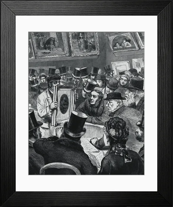 Framed Print : Auctioning Off Painting at Christie's Framed Print : Auctioning Off Painting at Christie's