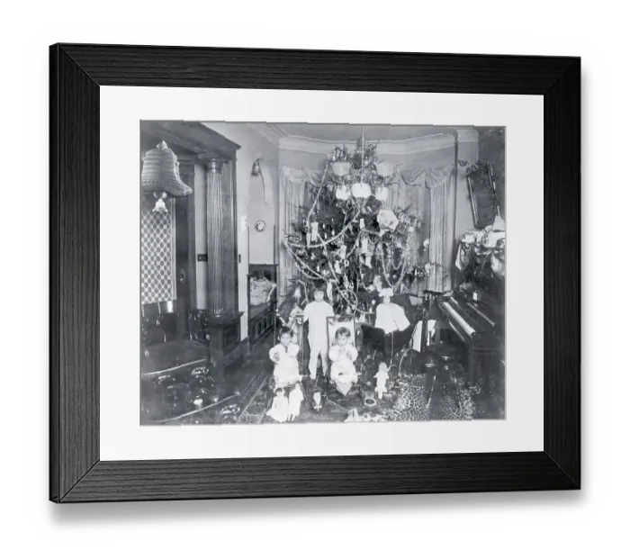 Framed Print : Children By the Christmas Tree Framed Print : Children By the Christmas Tree