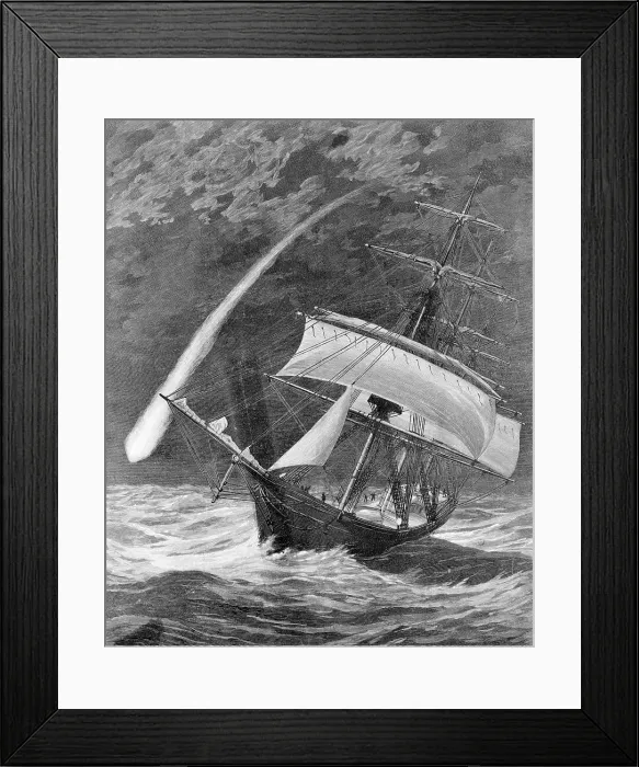 Framed Print : Grandee Ship Witnessing Meteor Framed Print : Grandee Ship Witnessing Meteor