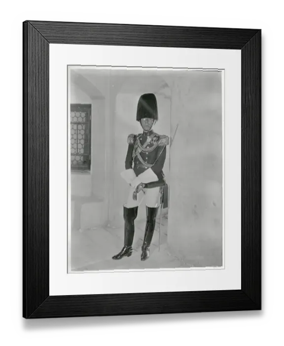 Framed Print : Eric von Stroheim Posing in Uniform Framed Print : Eric von Stroheim Posing in Uniform