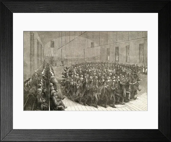 Framed Print : Shakers Performing Ritual Exercise Framed Print : Shakers Performing Ritual Exercise