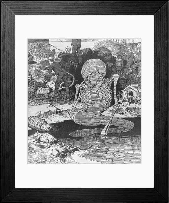 Framed Print : Skeleton at Chaotic Scrimmage Framed Print : Skeleton at Chaotic Scrimmage