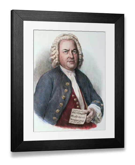 Framed Print : Portrait of Composer Johann Sebastian Bach Framed Print : Portrait of Composer Johann Sebastian Bach