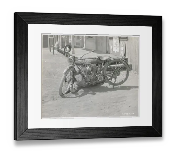 Framed Print : Fatty Arbuckle Repairing Motorcycle in Movie Still Framed Print : Fatty Arbuckle Repairing Motorcycle in Movie Still