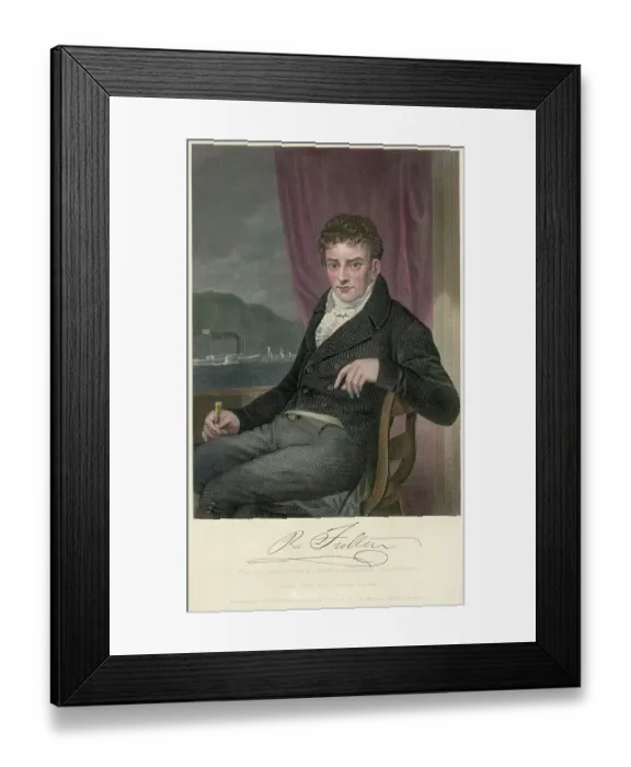 Framed Print : Robert Fulton Seated By Window / Ptg, Color Framed Print : Robert Fulton Seated By Window / Ptg, Color