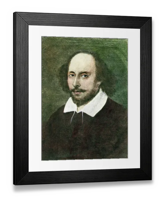 Framed Print : William Shakespeare In Color Painting Framed Print : William Shakespeare In Color Painting